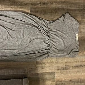 Grey long short sleeve dress